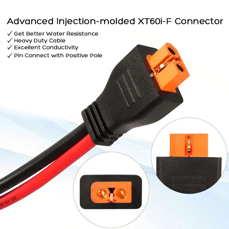 12AWG 12V 24V Car Cigarette Lighter to XT60i Cable for EcoFlow Delta 2/2 Max/Pro/Pro 3/3 Plus River 2/2Pro/2 Max/3/3 Plus etc.