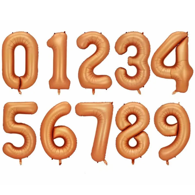 40Inch Orange Foil Birthday Balloons Helium Number Balloon 0-9 Happy Birthday Wedding Party Decorations Shower Figures Globos