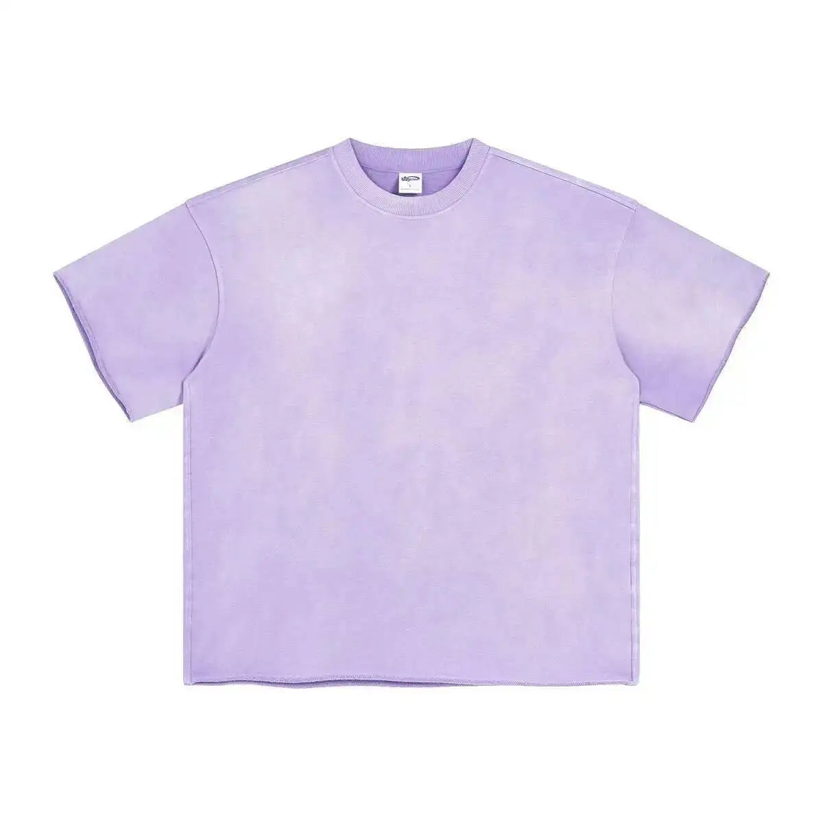 IEFB Spray Dye Washed Male Two-piece Set Light Brushed Short Sleeve T-shirt Elastic Waist Shorts Couple New Fashion Suit