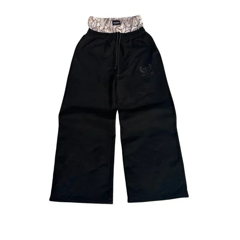 2025 Men's Retro Harajuku Hip Hop Sweatpants Loose Straight Pants High Waisted Loose Men's Pants Y2K Simple Striped Casual Pants