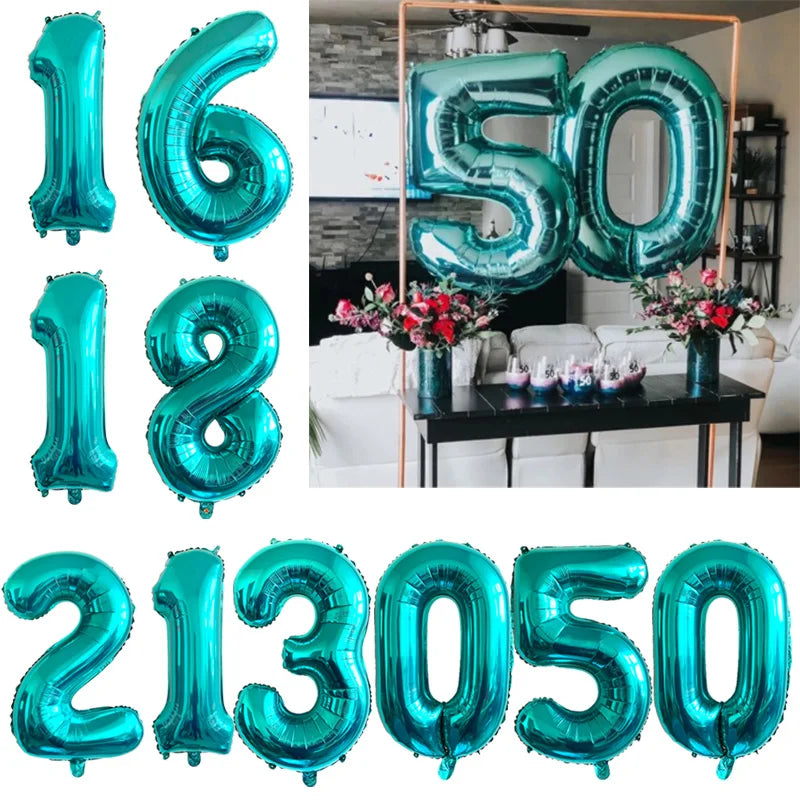 40Inch Orange Foil Birthday Balloons Helium Number Balloon 0-9 Happy Birthday Wedding Party Decorations Shower Figures Globos